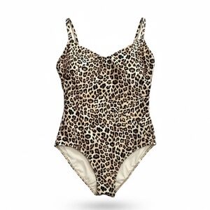 Summersalt The Marina One Piece Swimsuit Leopard Print Size 18 Adjustable Straps